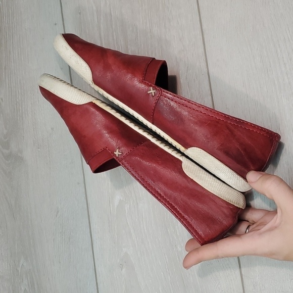 Frye Womens Melanie  Leather Burn red  Comfort Loafer Flats shoes sz 8M - Picture 9 of 15
